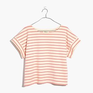 Madewell Boxy-Crop Tee in Tacoma Stripe